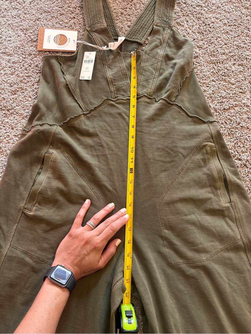 Daily Practice Olive Wide-Leg Overalls Jumpsuit - NWT medium - Picture 5 of 9